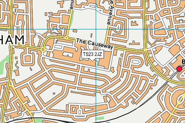 TS23 2JZ map - OS VectorMap District (Ordnance Survey)