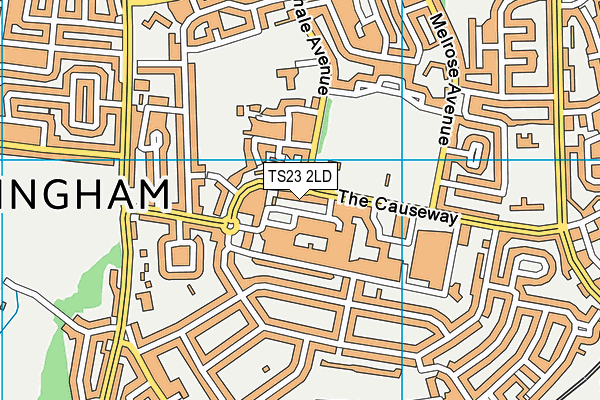 TS23 2LD map - OS VectorMap District (Ordnance Survey)