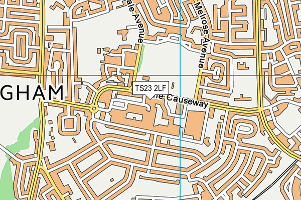 TS23 2LF map - OS VectorMap District (Ordnance Survey)