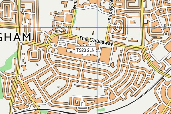 TS23 2LN map - OS VectorMap District (Ordnance Survey)