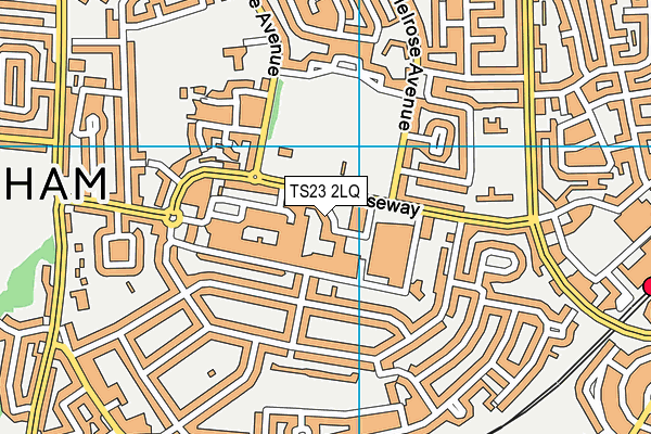 TS23 2LQ map - OS VectorMap District (Ordnance Survey)