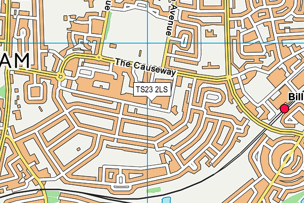 TS23 2LS map - OS VectorMap District (Ordnance Survey)