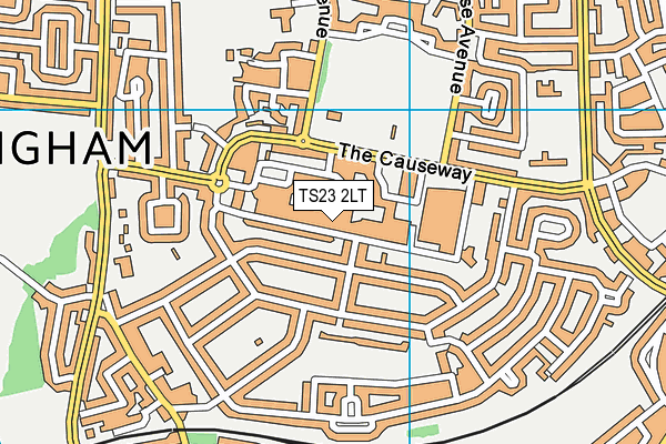 TS23 2LT map - OS VectorMap District (Ordnance Survey)