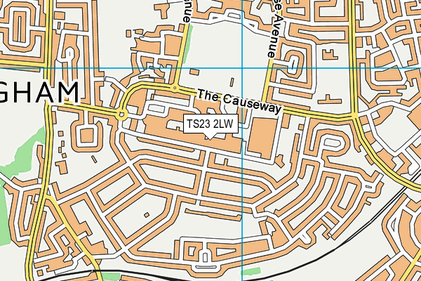 TS23 2LW map - OS VectorMap District (Ordnance Survey)