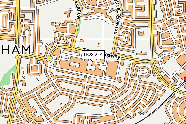 TS23 2LY map - OS VectorMap District (Ordnance Survey)