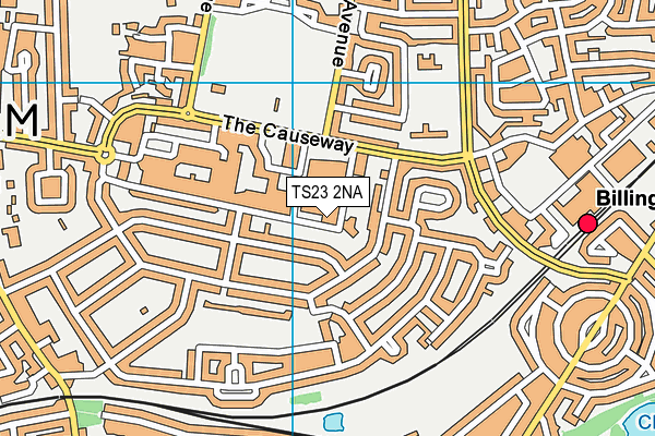 TS23 2NA map - OS VectorMap District (Ordnance Survey)