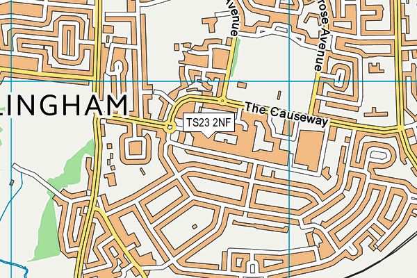 TS23 2NF map - OS VectorMap District (Ordnance Survey)