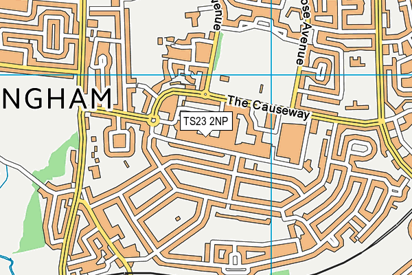 TS23 2NP map - OS VectorMap District (Ordnance Survey)