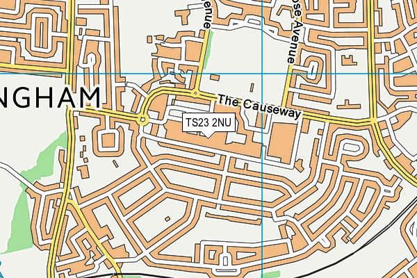 TS23 2NU map - OS VectorMap District (Ordnance Survey)