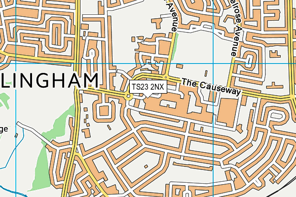 TS23 2NX map - OS VectorMap District (Ordnance Survey)