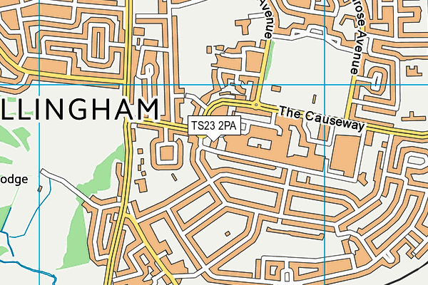 TS23 2PA map - OS VectorMap District (Ordnance Survey)