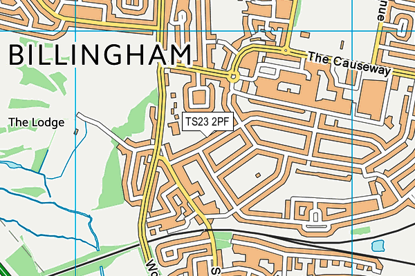 TS23 2PF map - OS VectorMap District (Ordnance Survey)