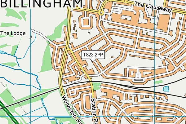 TS23 2PP map - OS VectorMap District (Ordnance Survey)