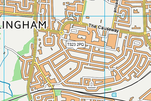 TS23 2PQ map - OS VectorMap District (Ordnance Survey)