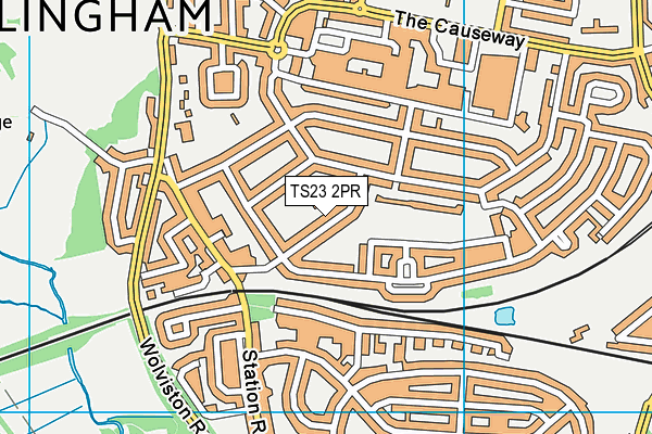 TS23 2PR map - OS VectorMap District (Ordnance Survey)