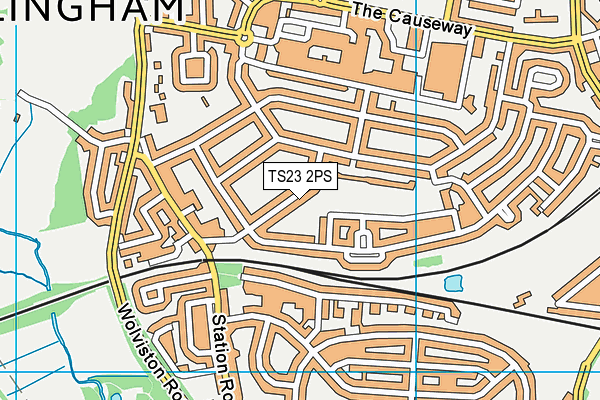 TS23 2PS map - OS VectorMap District (Ordnance Survey)