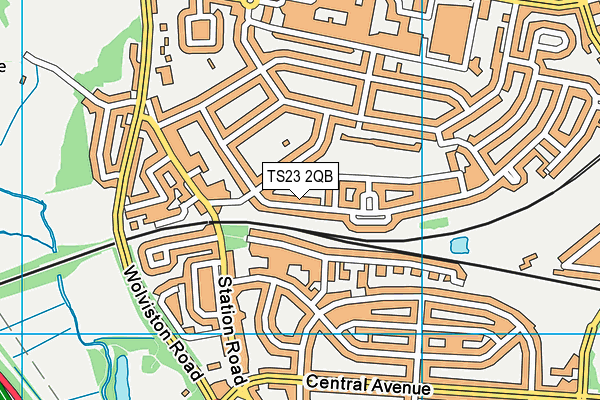 TS23 2QB map - OS VectorMap District (Ordnance Survey)