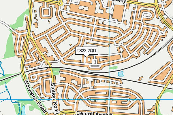 TS23 2QD map - OS VectorMap District (Ordnance Survey)