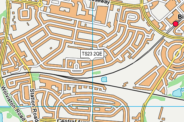TS23 2QE map - OS VectorMap District (Ordnance Survey)