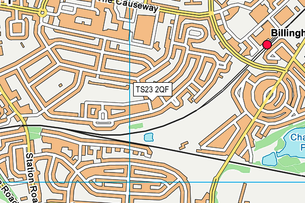 TS23 2QF map - OS VectorMap District (Ordnance Survey)