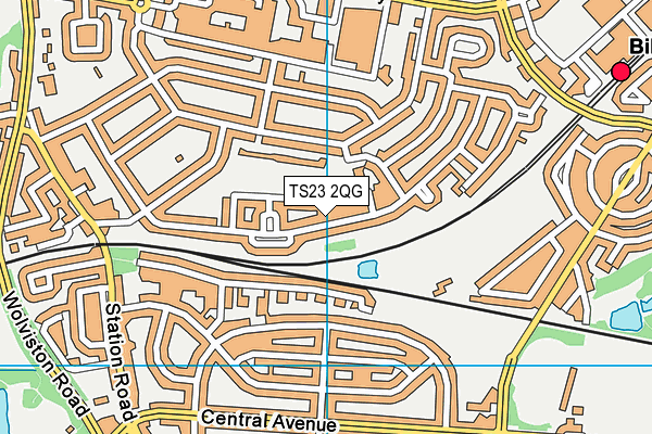 TS23 2QG map - OS VectorMap District (Ordnance Survey)