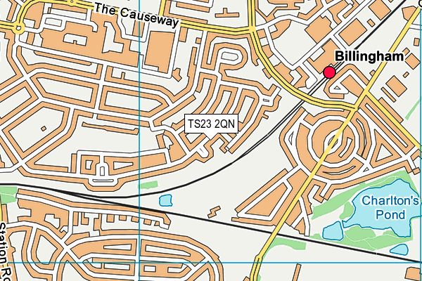 TS23 2QN map - OS VectorMap District (Ordnance Survey)