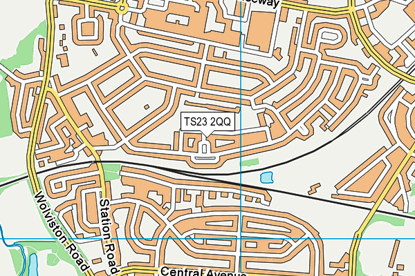 TS23 2QQ map - OS VectorMap District (Ordnance Survey)