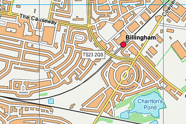TS23 2QS map - OS VectorMap District (Ordnance Survey)