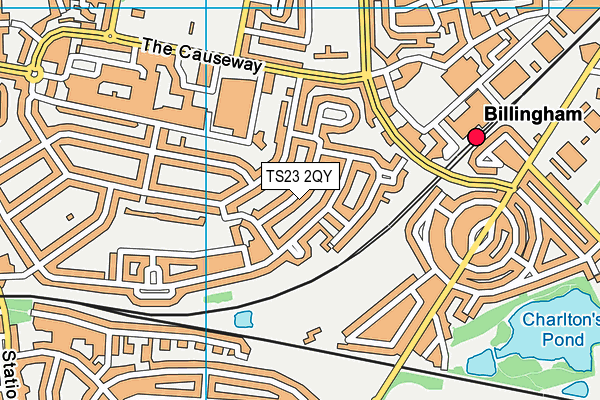 TS23 2QY map - OS VectorMap District (Ordnance Survey)