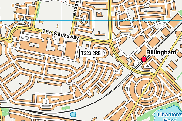 TS23 2RB map - OS VectorMap District (Ordnance Survey)