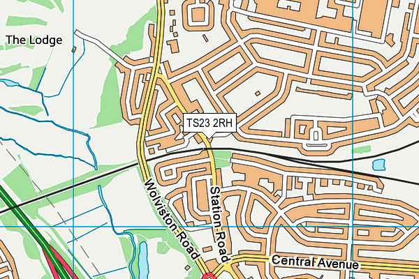 TS23 2RH map - OS VectorMap District (Ordnance Survey)