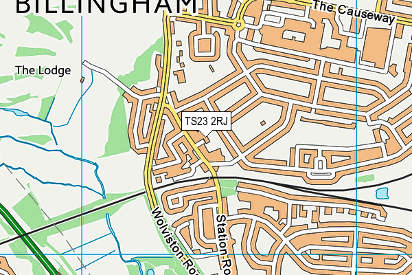 TS23 2RJ map - OS VectorMap District (Ordnance Survey)