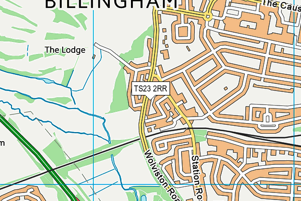 TS23 2RR map - OS VectorMap District (Ordnance Survey)