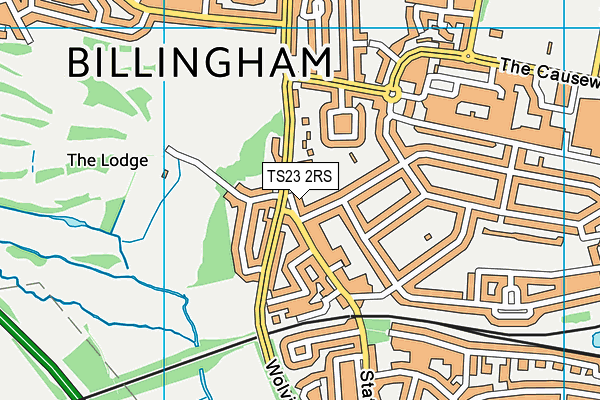 TS23 2RS map - OS VectorMap District (Ordnance Survey)