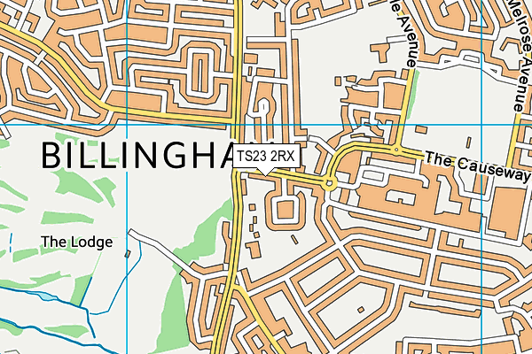 TS23 2RX map - OS VectorMap District (Ordnance Survey)