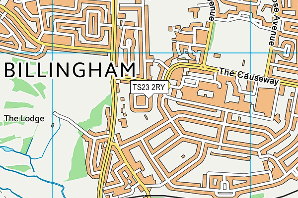 TS23 2RY map - OS VectorMap District (Ordnance Survey)