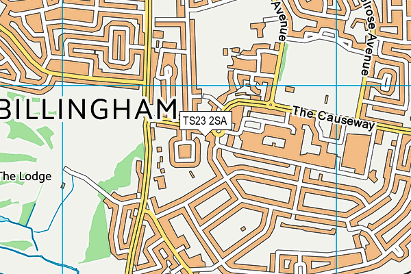 TS23 2SA map - OS VectorMap District (Ordnance Survey)