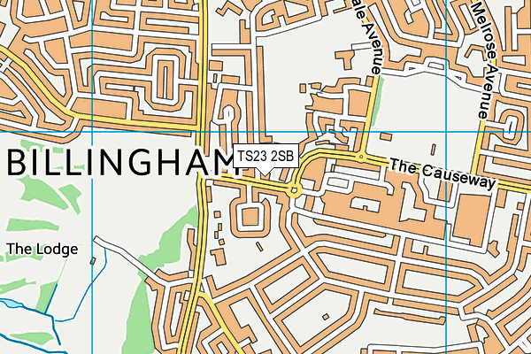 TS23 2SB map - OS VectorMap District (Ordnance Survey)