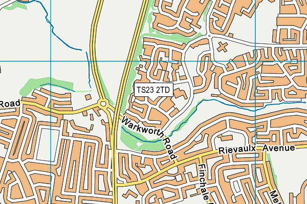 TS23 2TD map - OS VectorMap District (Ordnance Survey)