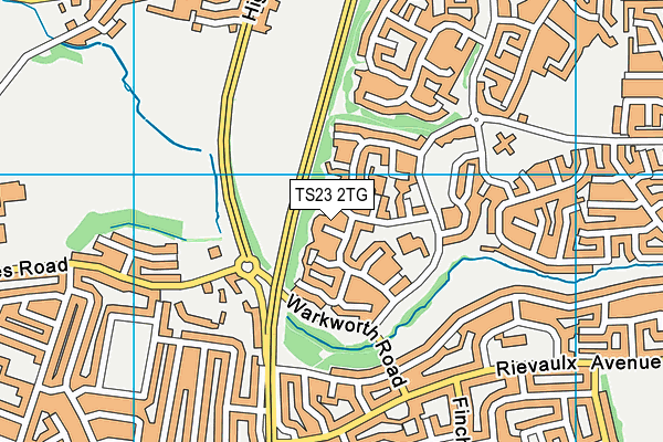 TS23 2TG map - OS VectorMap District (Ordnance Survey)