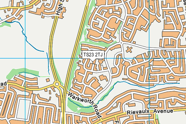 TS23 2TJ map - OS VectorMap District (Ordnance Survey)