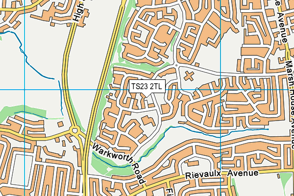 TS23 2TL map - OS VectorMap District (Ordnance Survey)