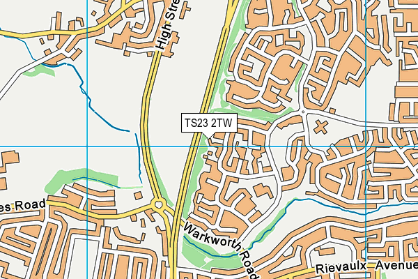 TS23 2TW map - OS VectorMap District (Ordnance Survey)