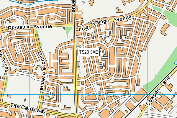 TS23 3AE map - OS VectorMap District (Ordnance Survey)