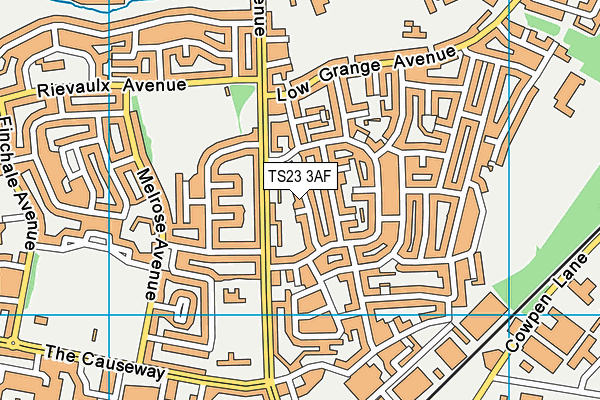 TS23 3AF map - OS VectorMap District (Ordnance Survey)