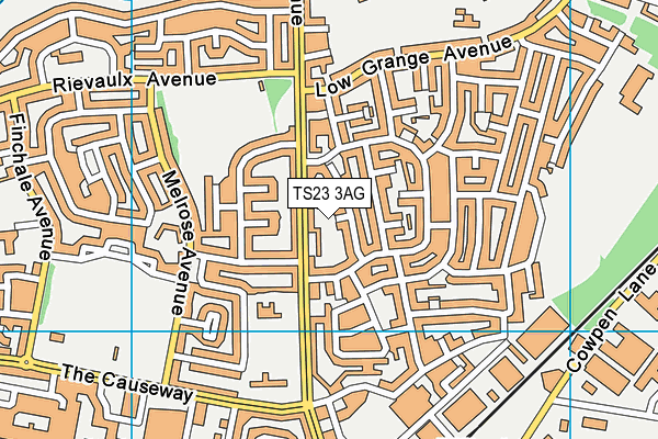 TS23 3AG map - OS VectorMap District (Ordnance Survey)