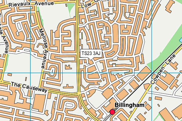 TS23 3AJ map - OS VectorMap District (Ordnance Survey)
