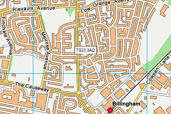 TS23 3AQ map - OS VectorMap District (Ordnance Survey)