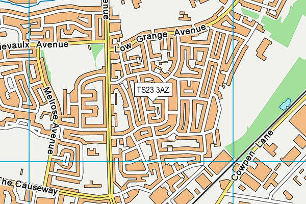 TS23 3AZ map - OS VectorMap District (Ordnance Survey)