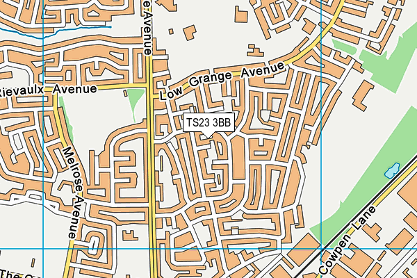 TS23 3BB map - OS VectorMap District (Ordnance Survey)